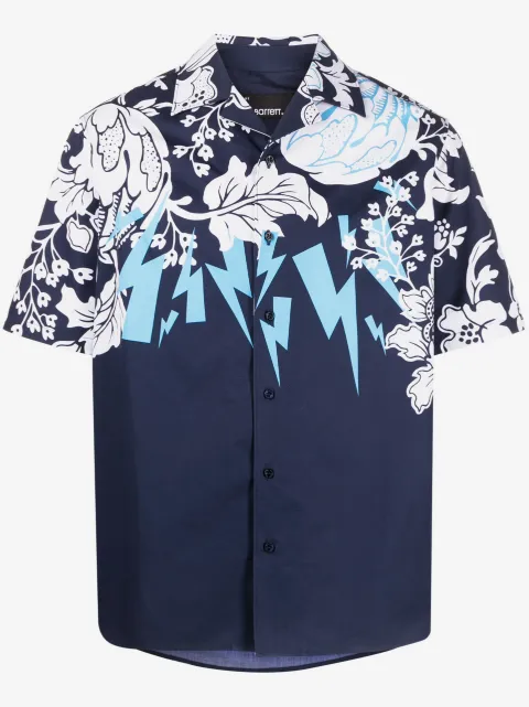 Neil Barrett camisa manga corta con varios estampados