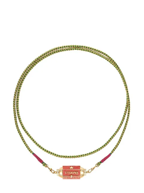 Marie Lichtenberg 18kt yellow gold Vivons Hereux Box Locket diamond necklace