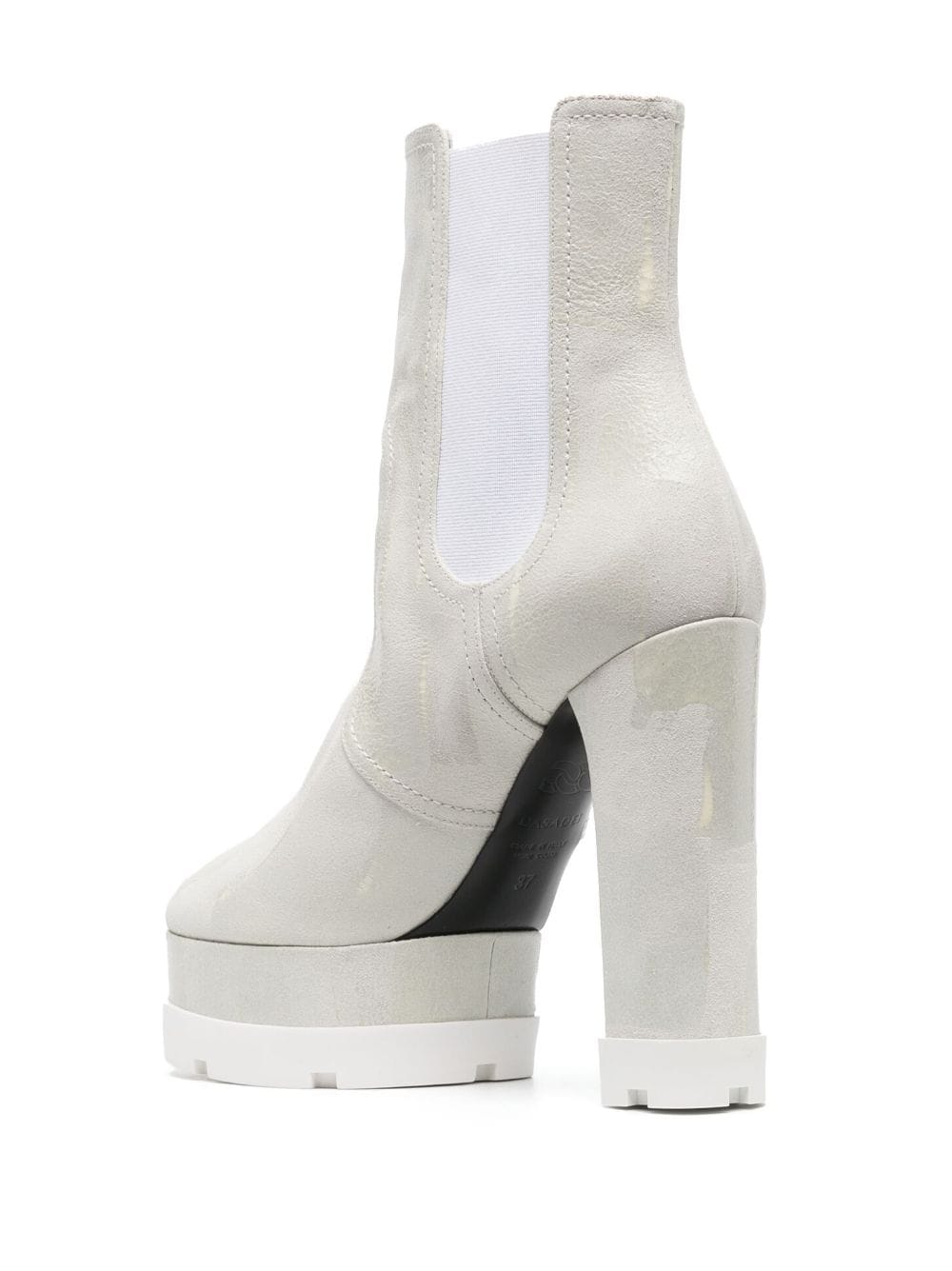 Shop Casadei Nancy 120mm Platform Ankle Boots In Grey