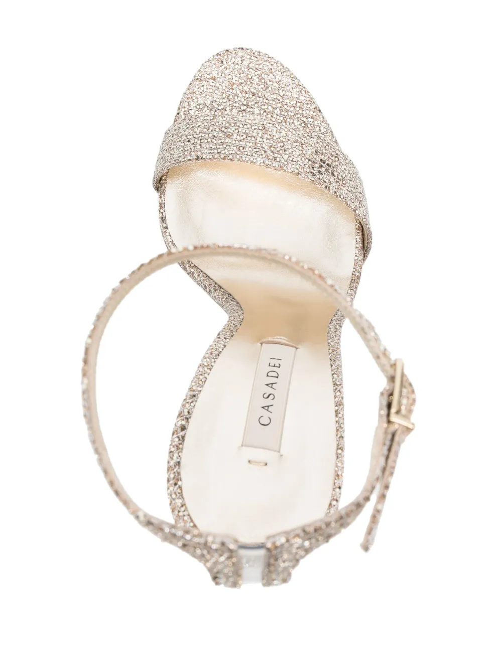 Casadei Blade 120mm Metallic-finish Sandals In Neutrals