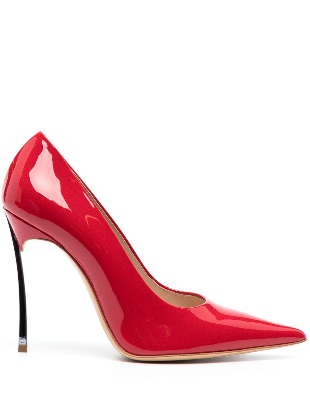 Shop Casadei Superblade 100mm Pointed-toe Pumps In Red