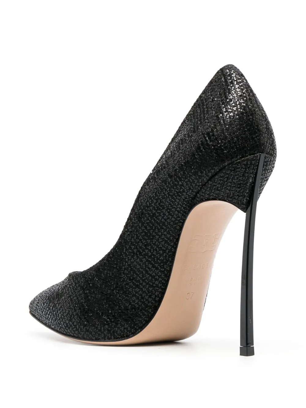 Casadei Blade 120mm Sequin-embellished Pumps In Black