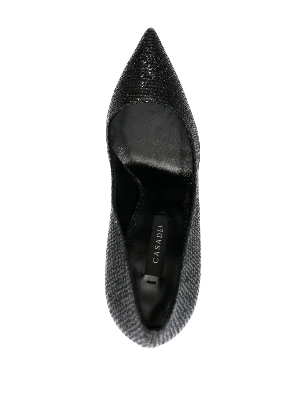 Casadei Blade 120mm Sequin-embellished Pumps In Black
