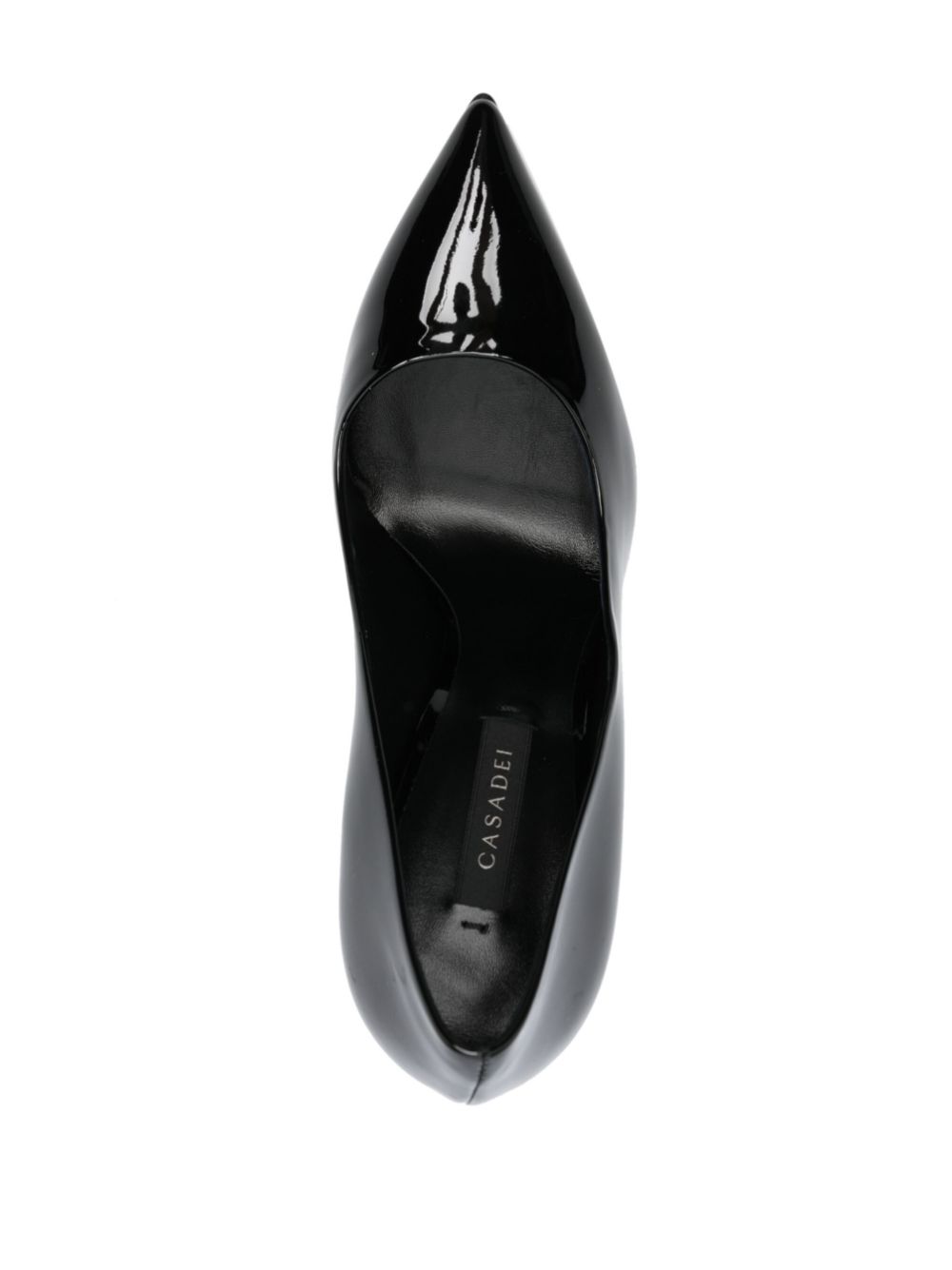 Shop Casadei Blade Tiffany 115mm Patent-leather Pumps In Black