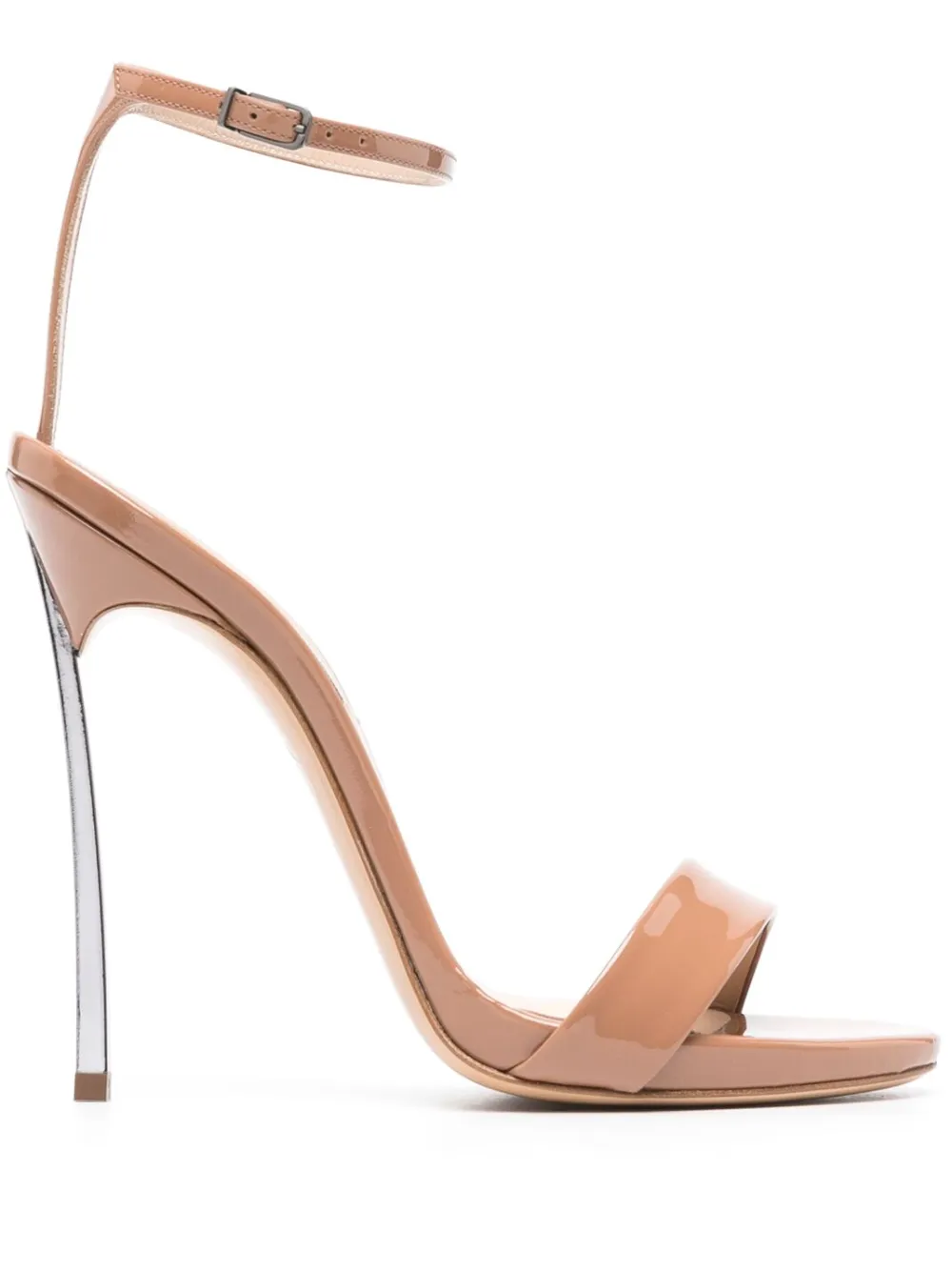 Casadei Blade Patent Leather - Woman Sandals Caramel 39 In Neutrals