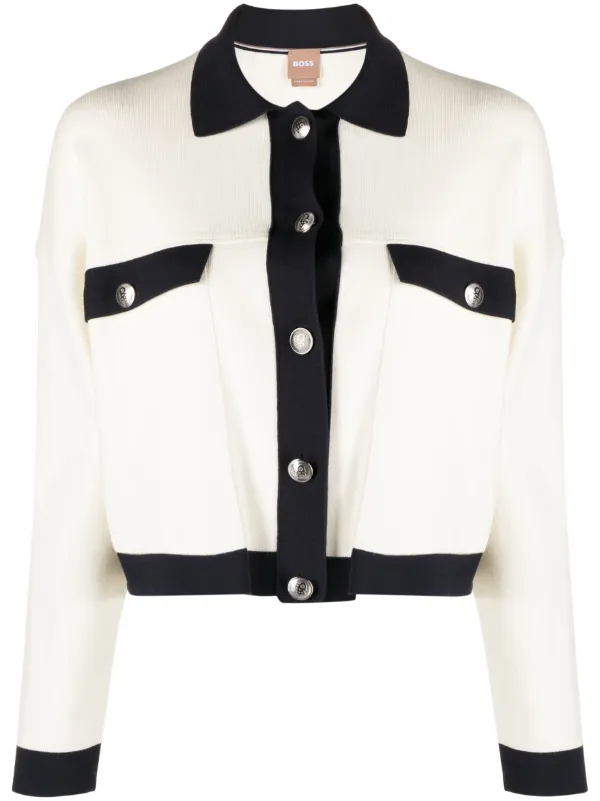 BOSS button fastening long sleeve Cardigan Farfetch