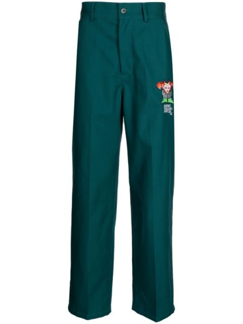  RASSVET logo-embroidered straight-leg trousers