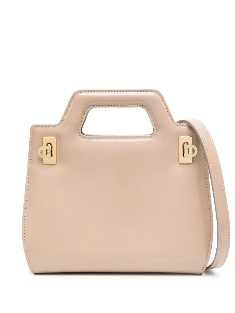 Ferragamo mini sac cabas Wanda à logo - Tons neutres Top Merken Winkel