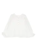 Self-Portrait Kids ruffle-detail pleated blouse - White