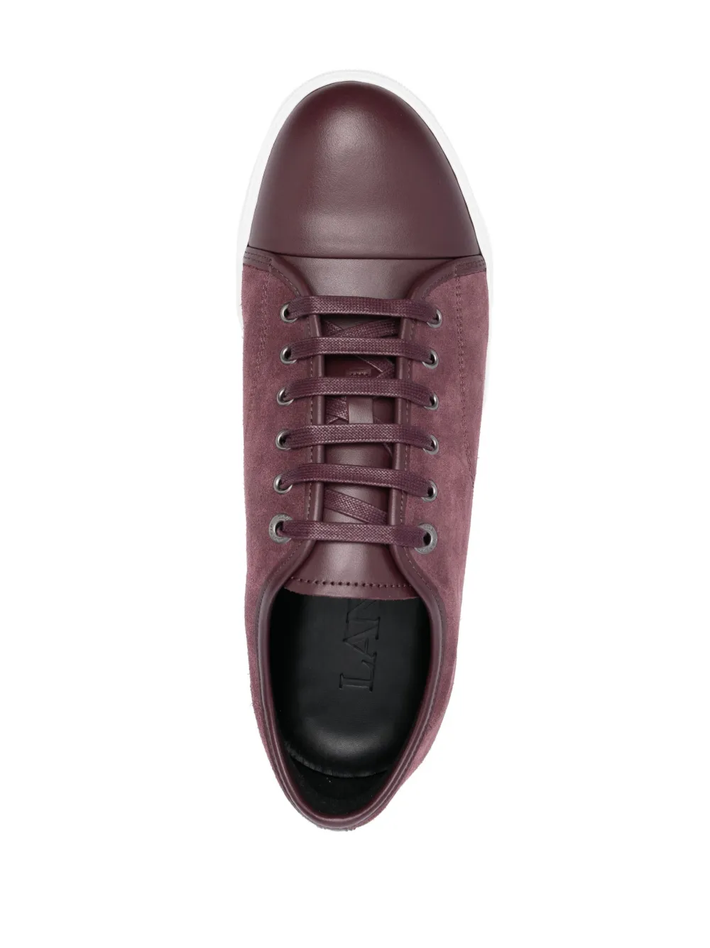 Lanvin Dbb1 Low-top Leather Sneakers In Red
