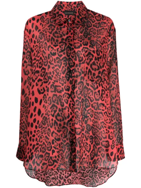 leopard-print cotton shirt