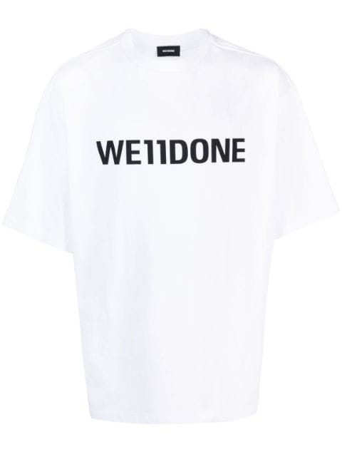We11done t-shirt en coton à logo imprimé