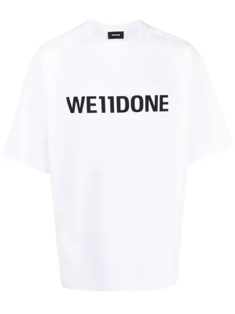 We11done T-Shirt mit Logo-Print