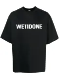 We11done logo-print cotton T-shirt - Black