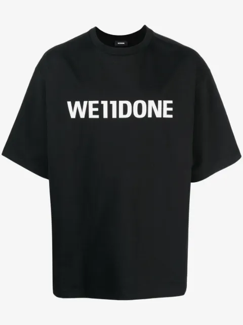 We11done T-Shirt mit Logo-Print