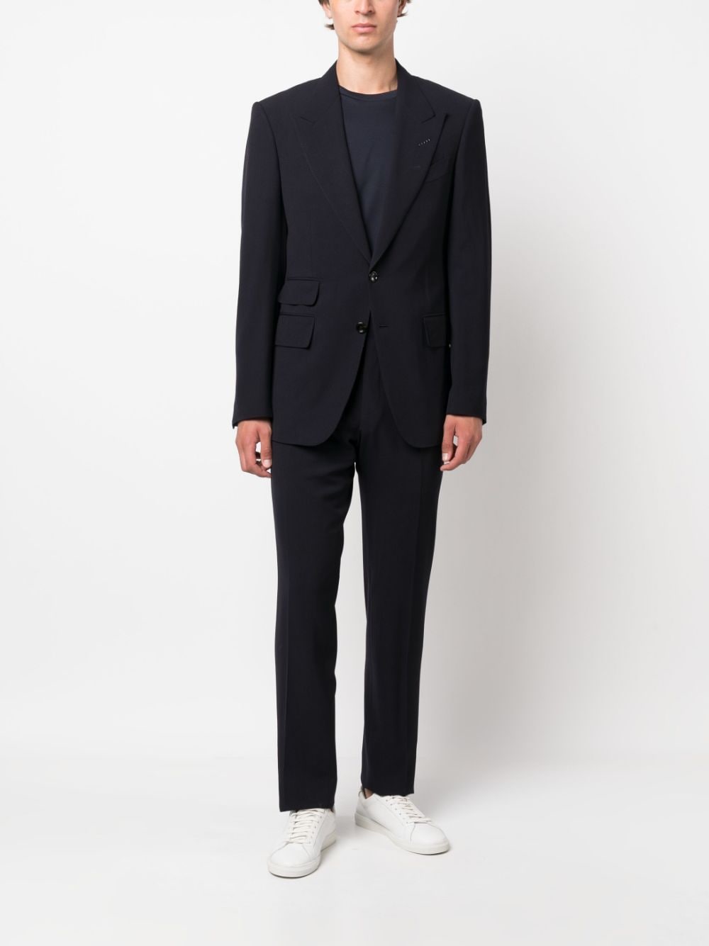 TOM FORD wool single-breasted suit - Blauw