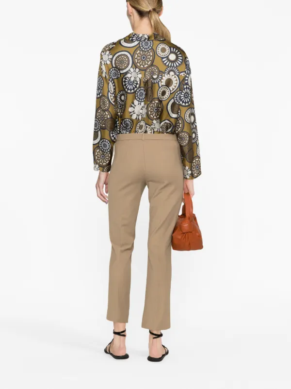 S MAX MARA EDGARD クロップド丈コーティング生地パンツ S Max Mara クロップドパンツ | ニュートラル | FARFETCH JP