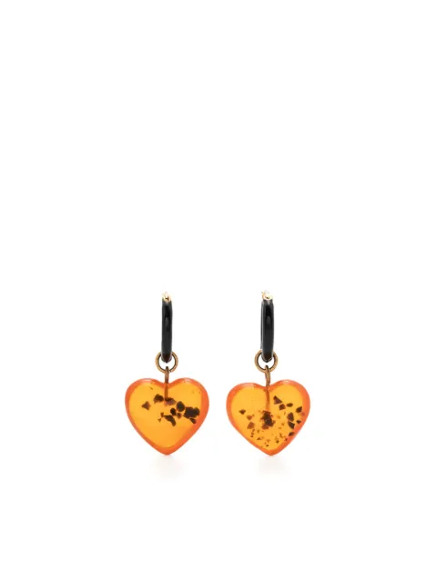 Marni heart-pendant earrings