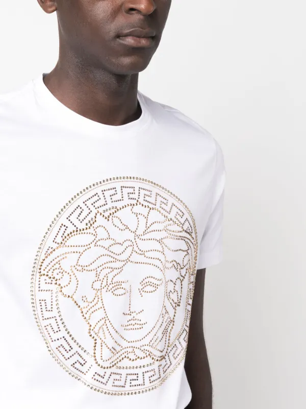 Playera versace blanca new arrivals