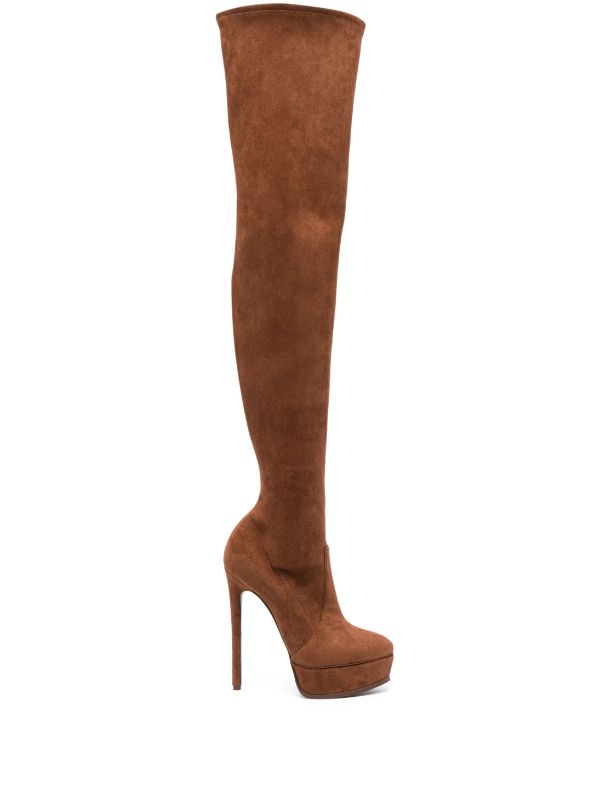 Brown over the knee high outlet boots