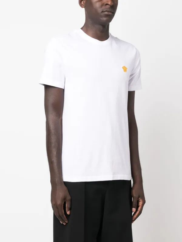 Tシャツ・カットソー VERSACE 'Medusa' T-shirt White 10084811A08489 T-shirt with Medusa embroidery VERSACE Men Tg. M