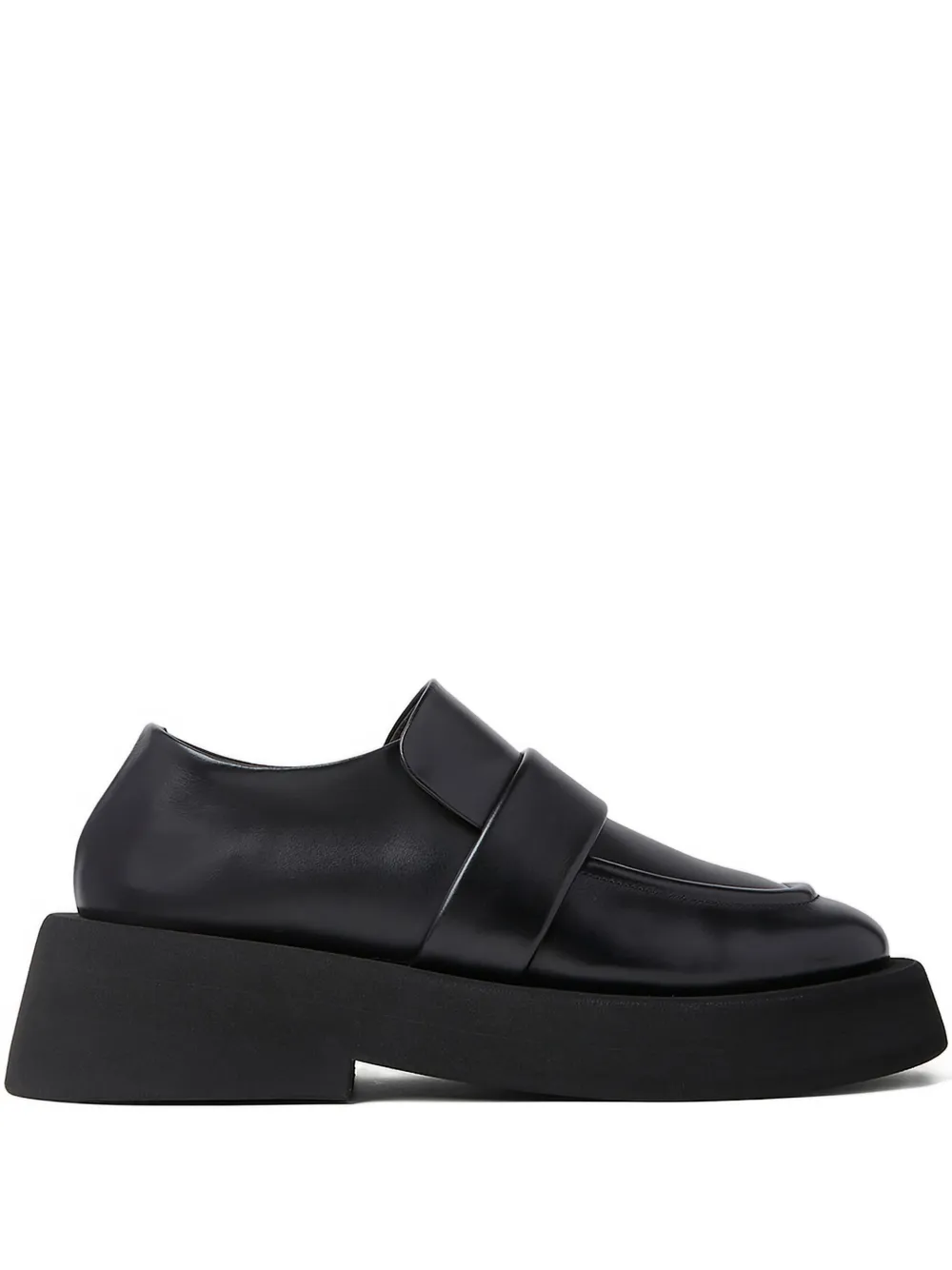 Marsèll leather platform loafers Black