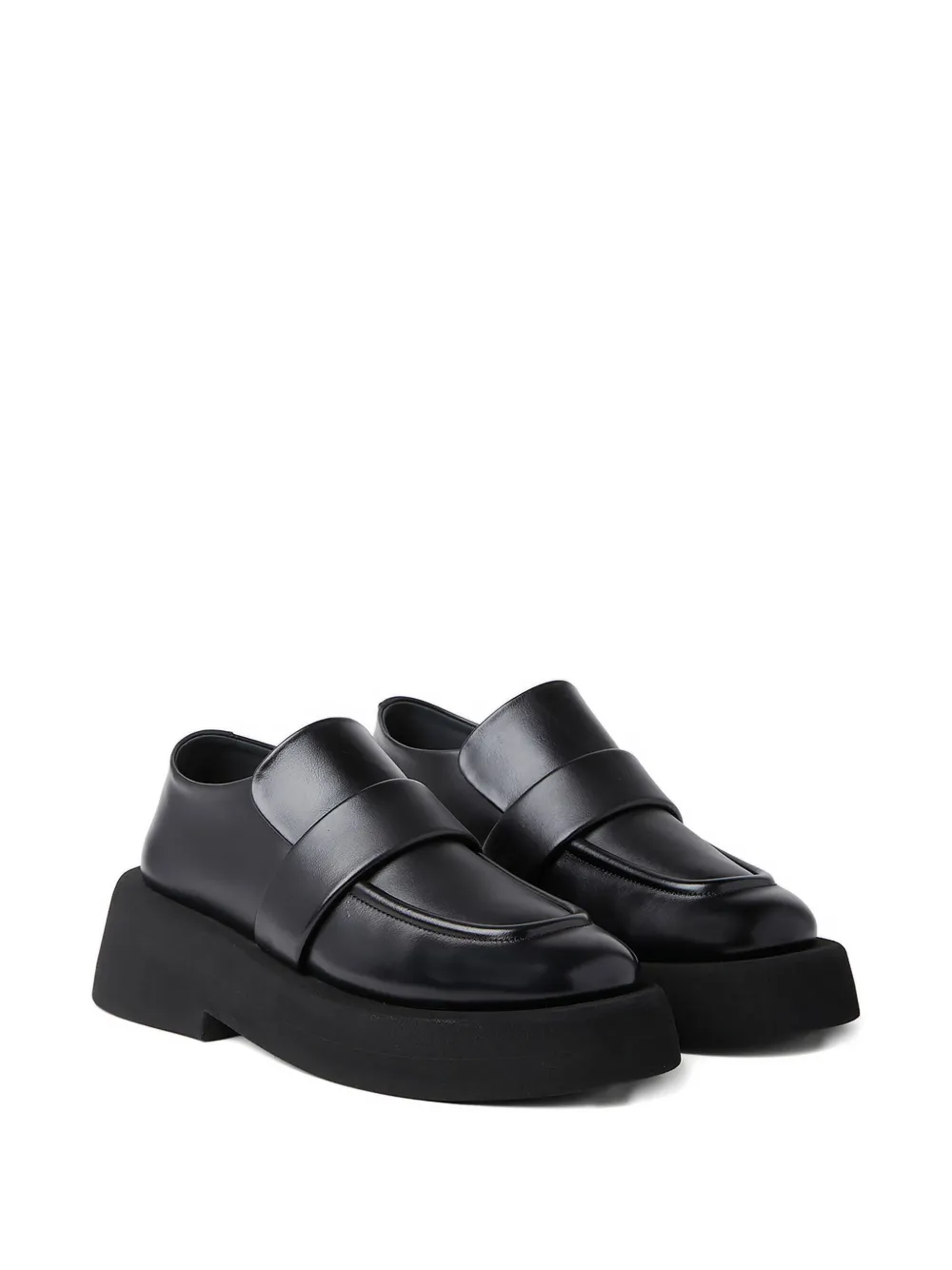 Marsèll leather platform loafers Zwart