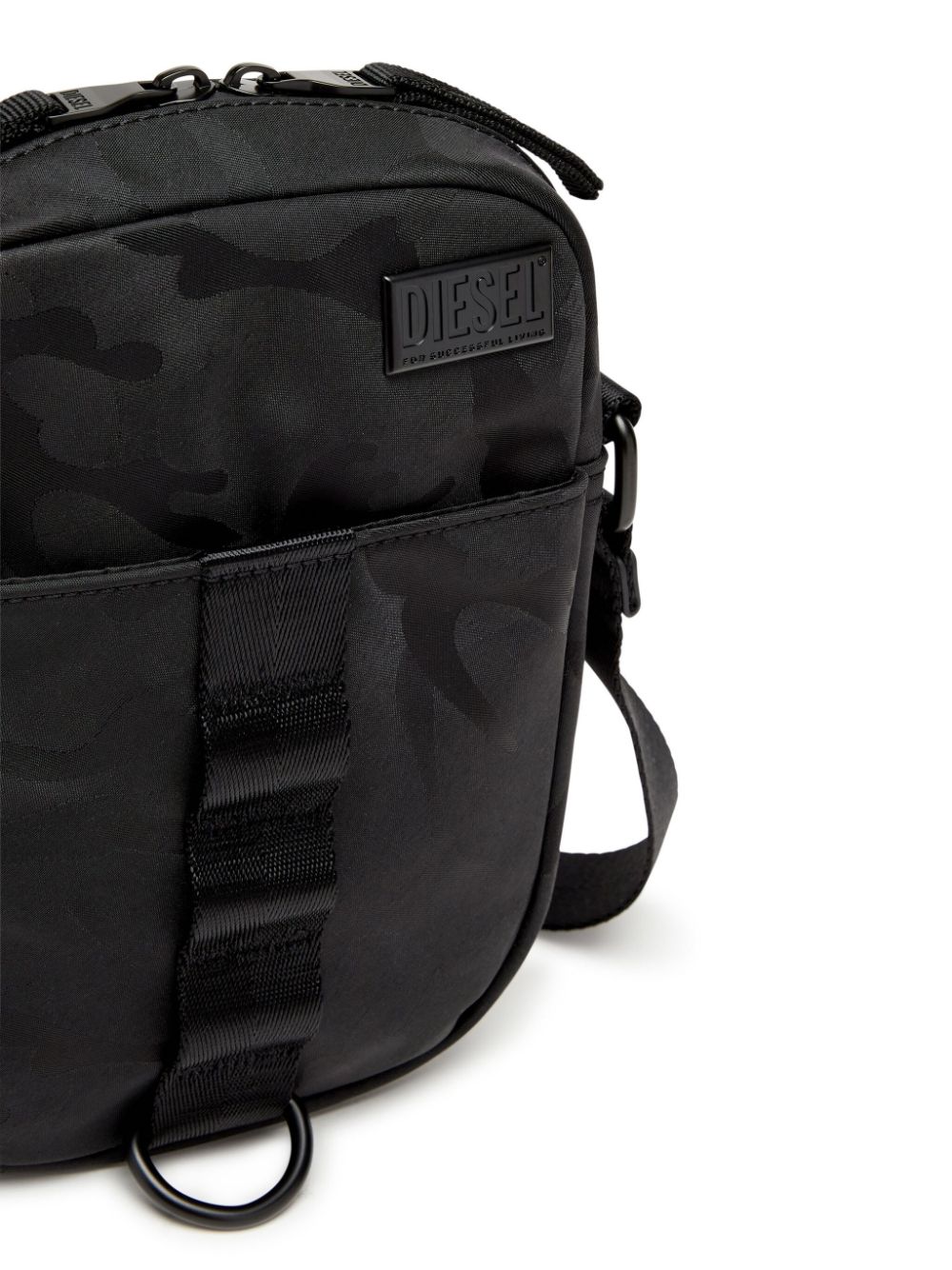 Shop Diesel Dsrt Camouflage-print Crossbody Bag In Black