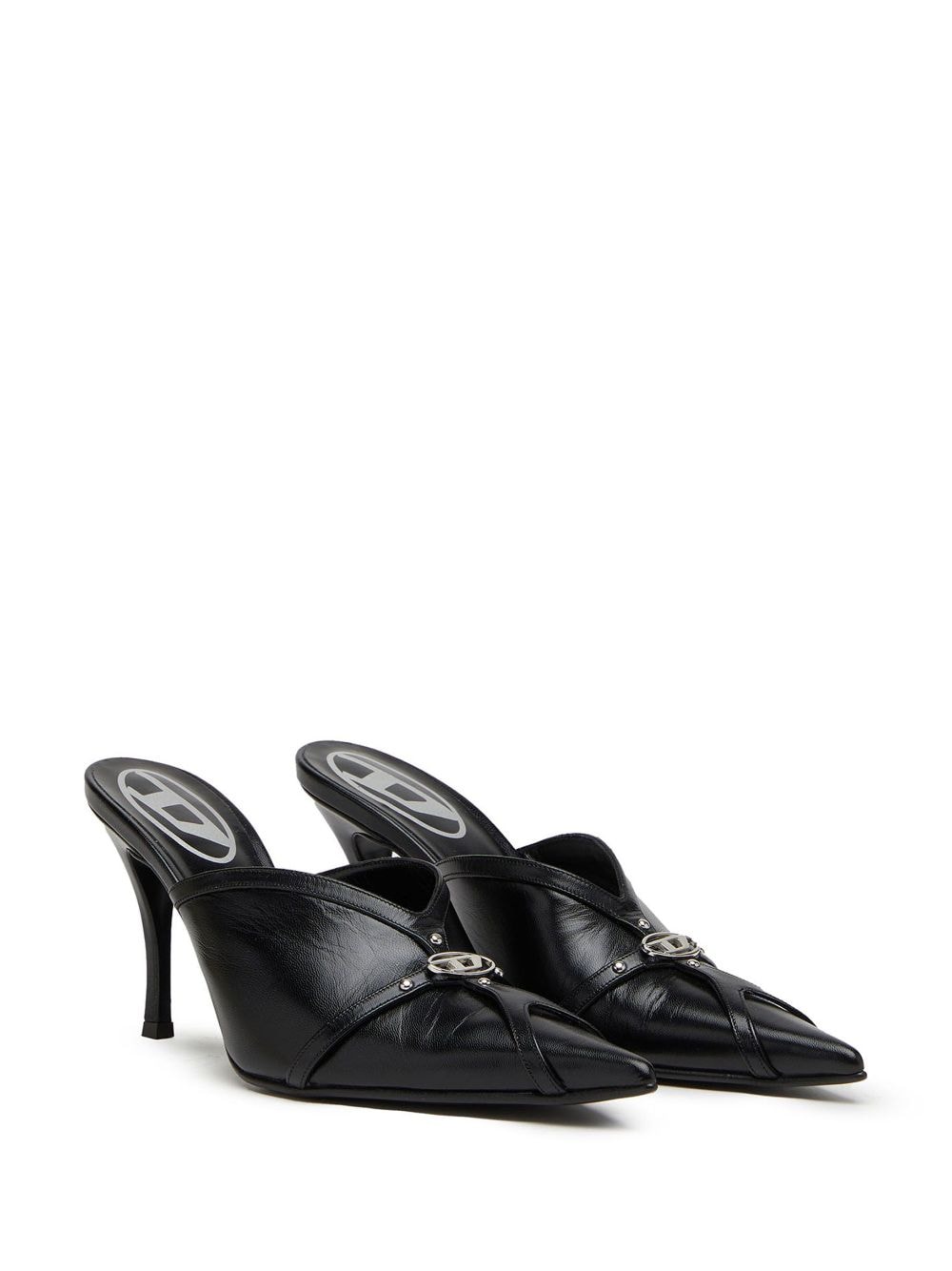 Image 2 of Diesel D-Electra 85mm leather mules