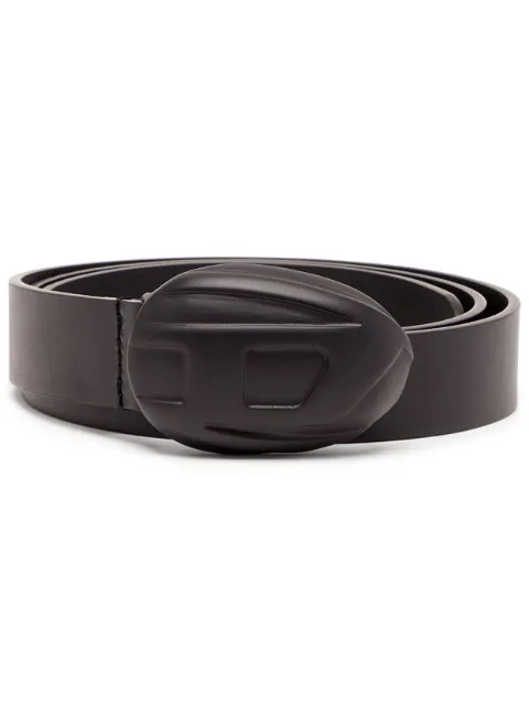 Diesel 1DR logo-buckle leather belt