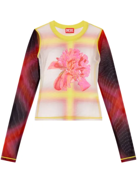 Diesel T-Sielito-L1 floral-print top