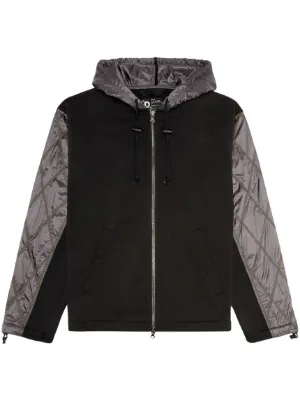値下げ】DIESEL 黒 ジャケット フード付き