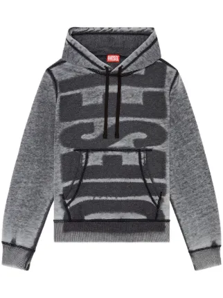 Diesel S Ginn Hood L1 burn out Hoodie Farfetch