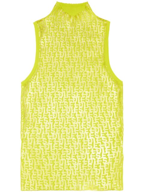 Diesel M-Egeo monogram-print cotton tank top Women