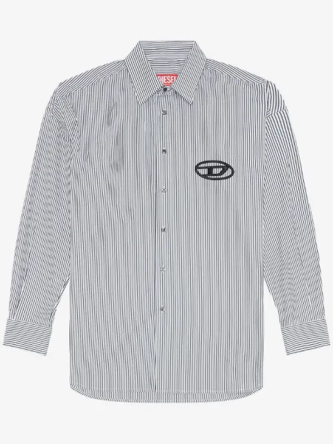 Diesel S-Douber logo-embroidered shirt