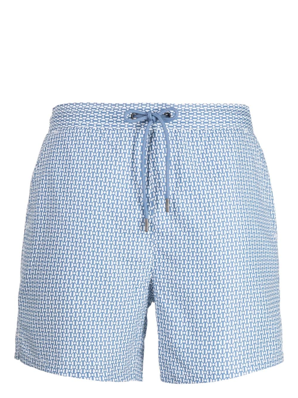 Ted Baker Popov geometric-print swim shorts - Blue