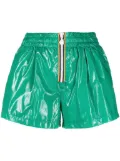 K-Way R&D faux leather shorts - Green