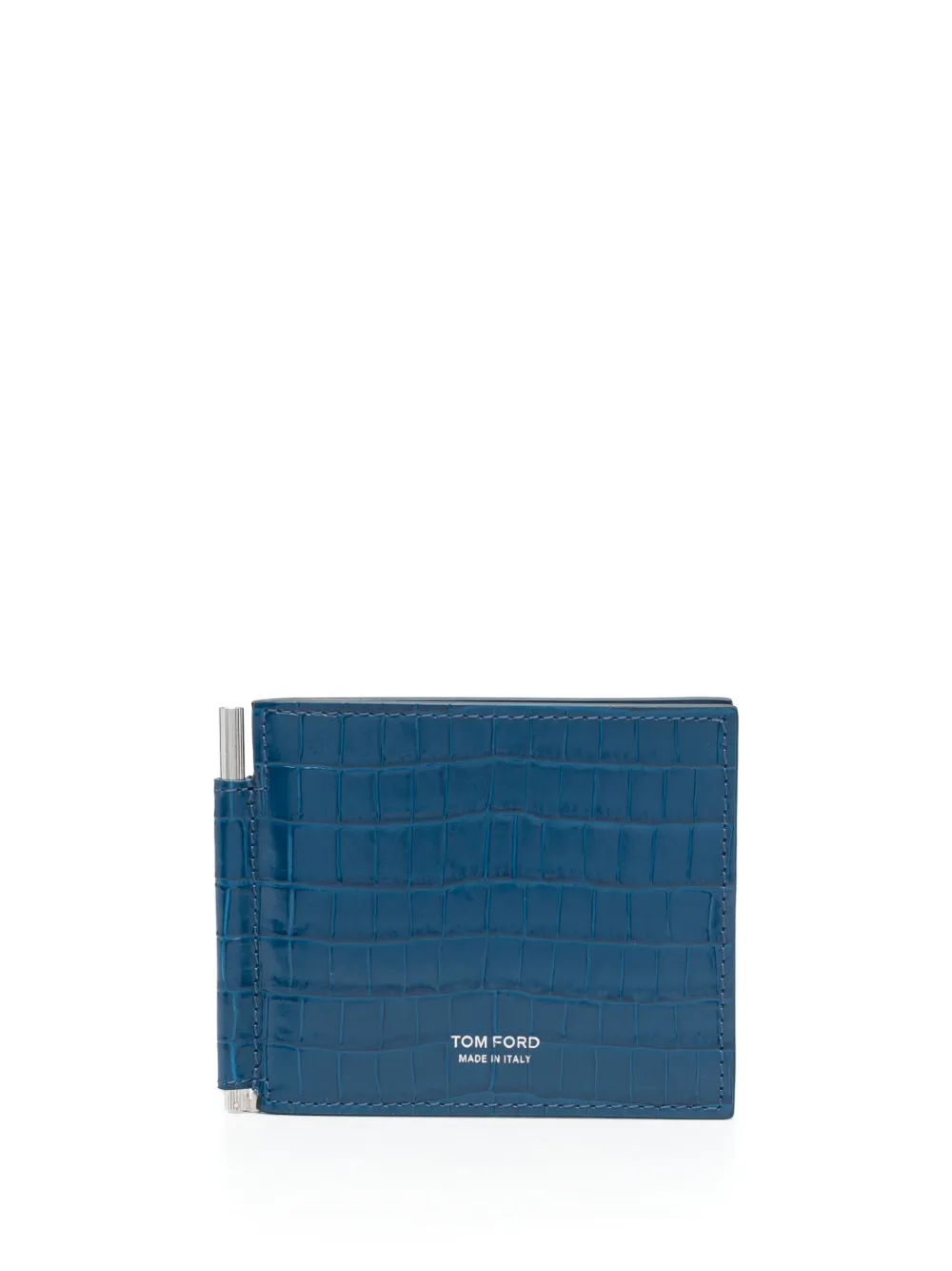 TOM FORD Portemonnee met krokodillen-reliëf Blauw