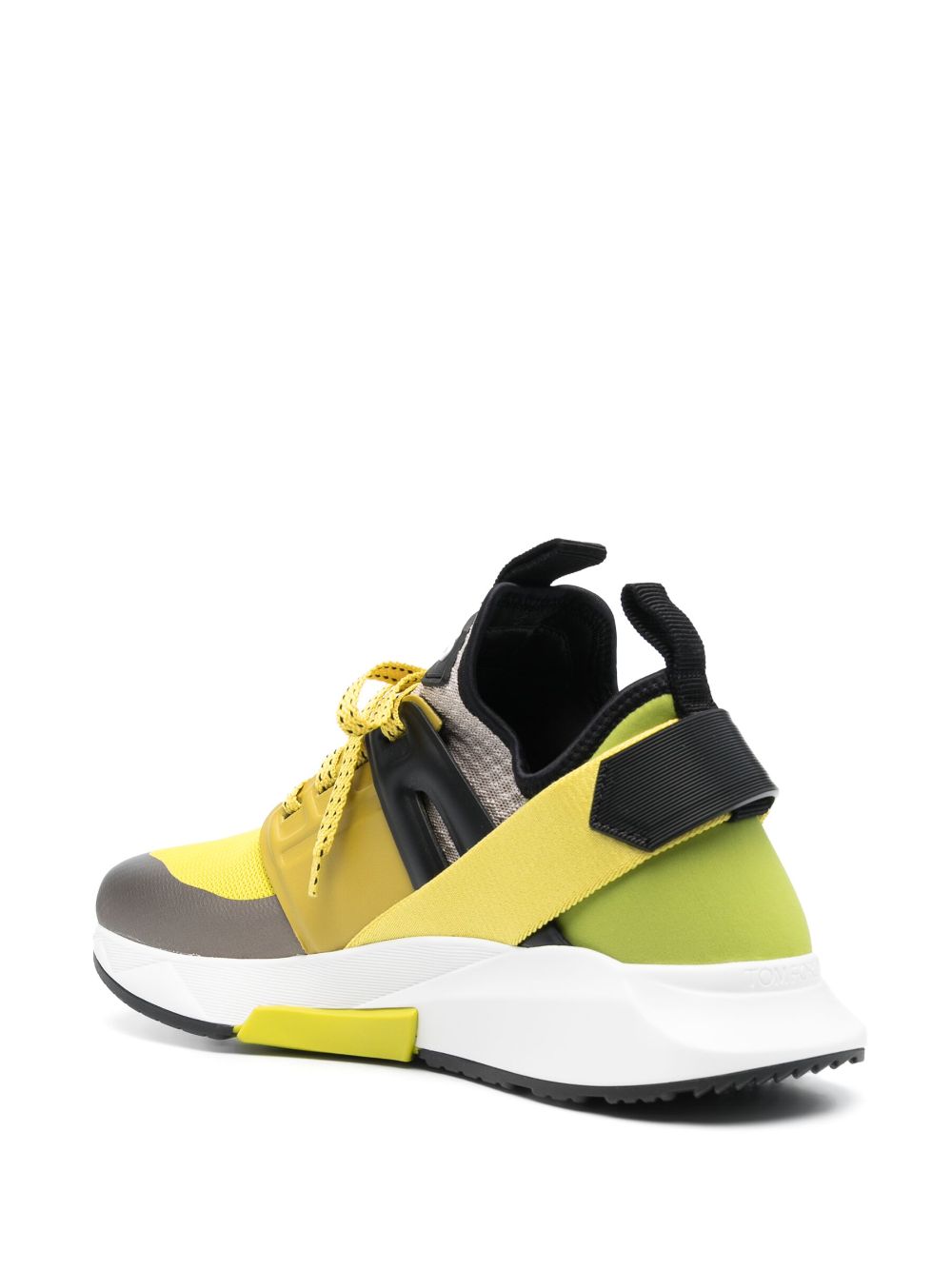 Shop Tom Ford Jago Panelled Sneakers In Yellow