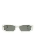 Linda Farrow rectangle-frame tinted sunglasses - White