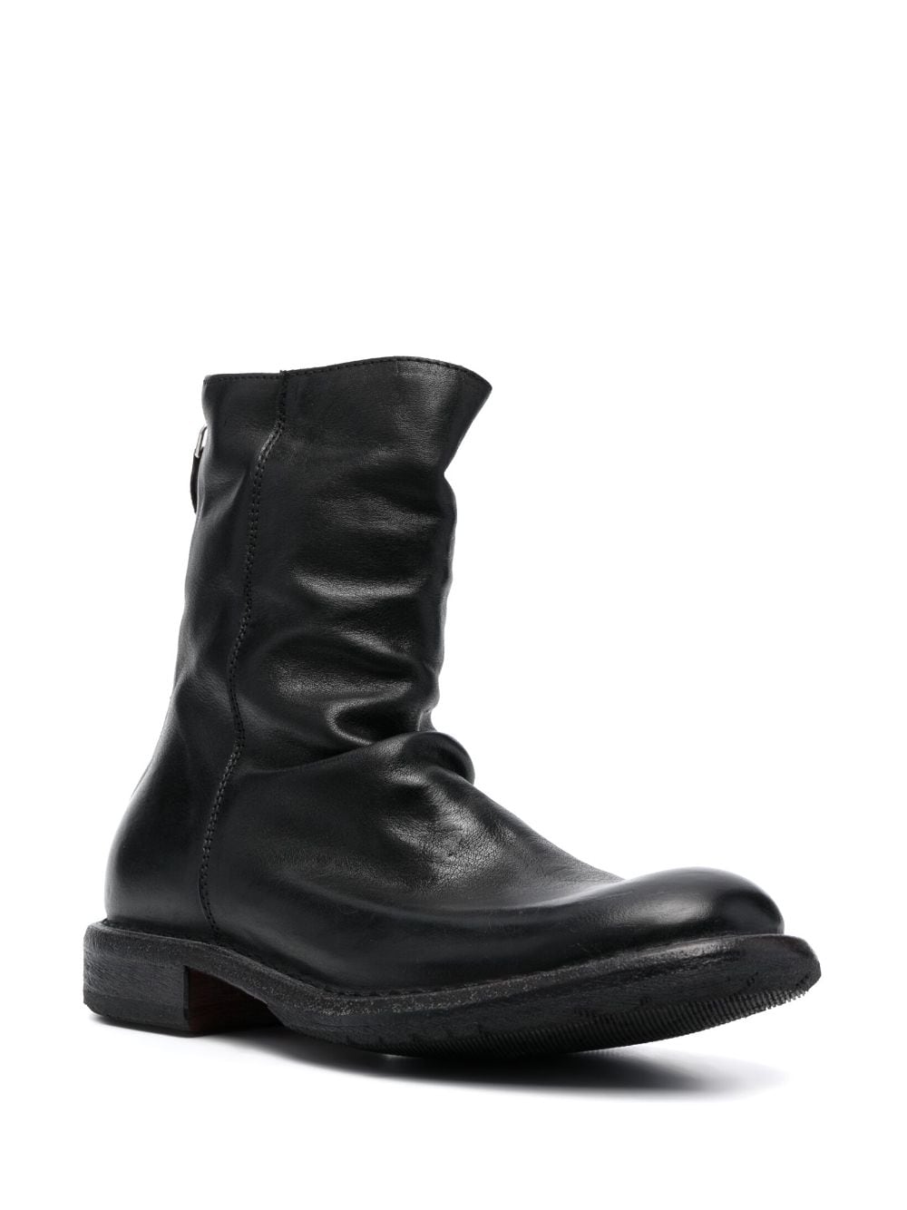 Moma Tronchetto leather ankle boots - Zwart