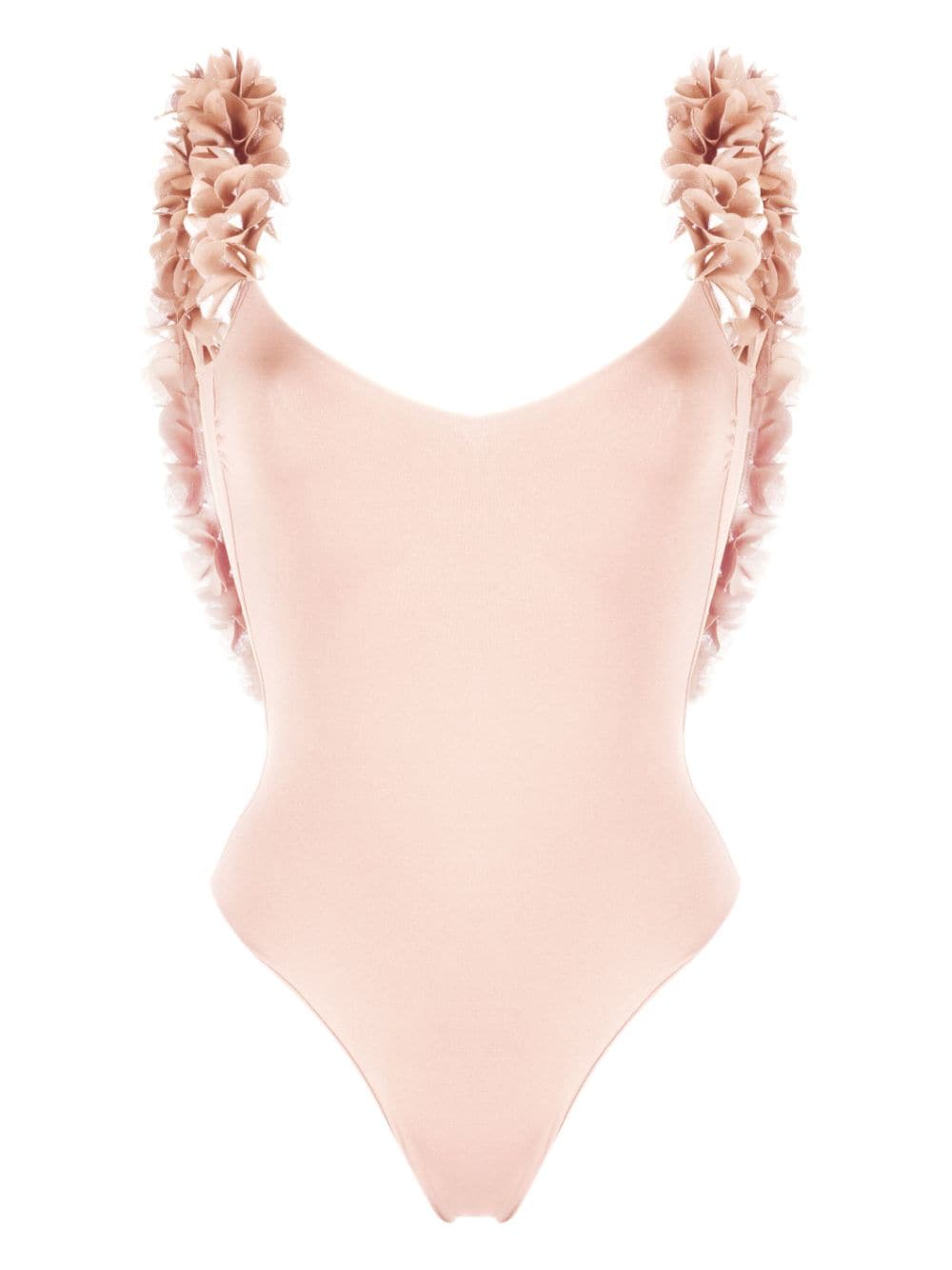 La Reveche floral-appliqué swimsuit - Pink