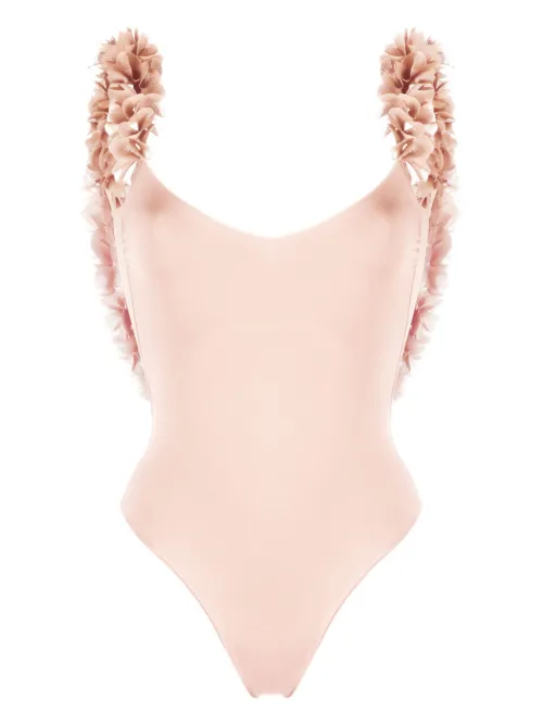 Maillot de bain à fleurs appliquées - La Reveche - Modalova