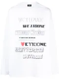 We11done logo-print cotton sweatshirt - White