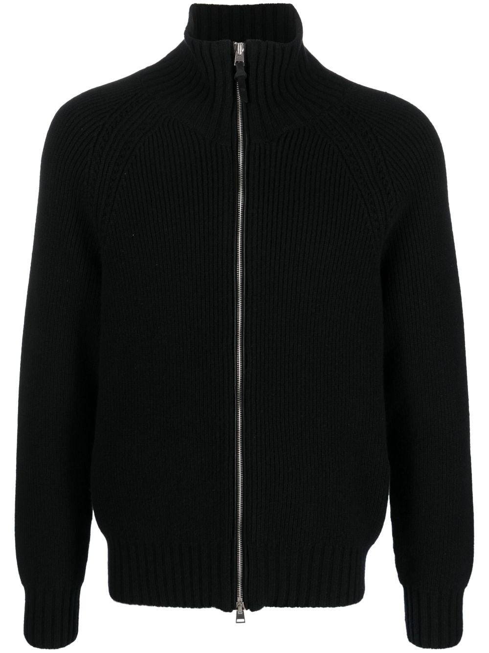 TOM FORD ZIP-UP RIBBED SWEATSHIRT