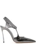 Casadei Super Blade Melody 100mm metallic pumps - Grey