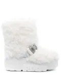 Casadei buckled faux-fur boots - White