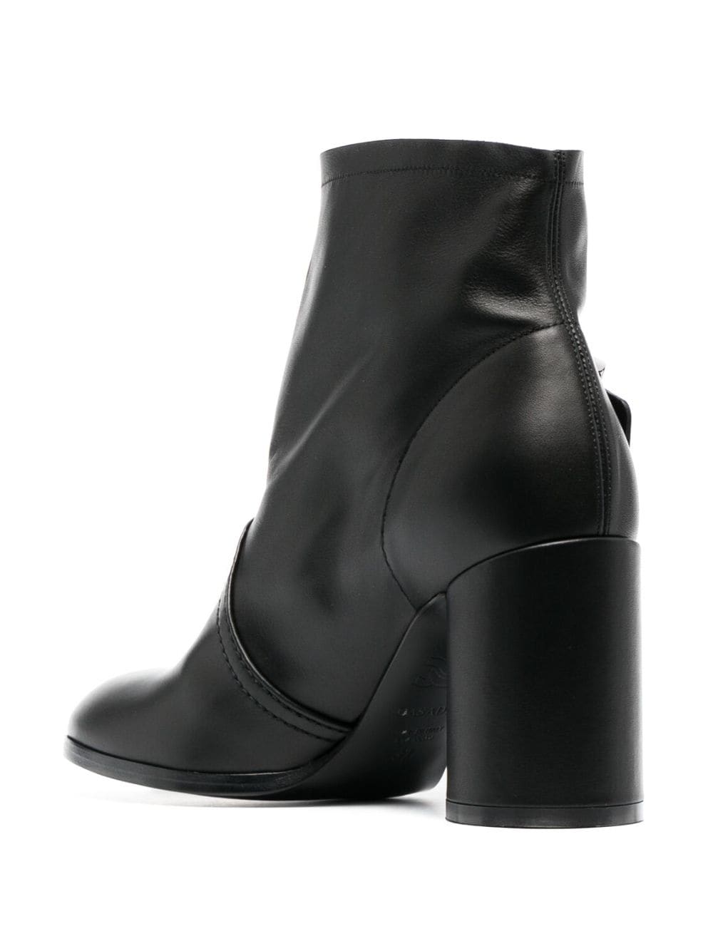 Shop Casadei 85mm Buckle-detail Ankle Boots In Black