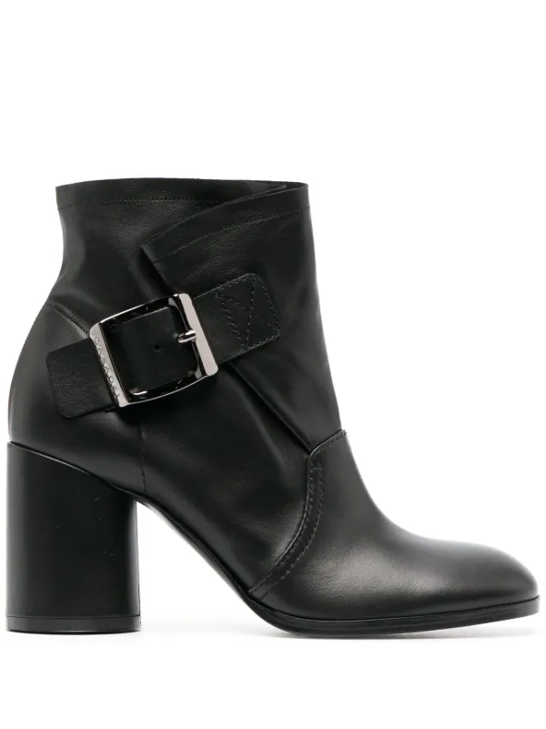 Casadei 85mm buckle-detail Ankle Boots Black FARFETCH JO