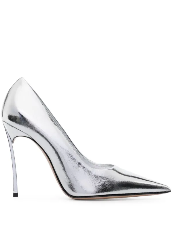 Casadei silver pumps clearance
